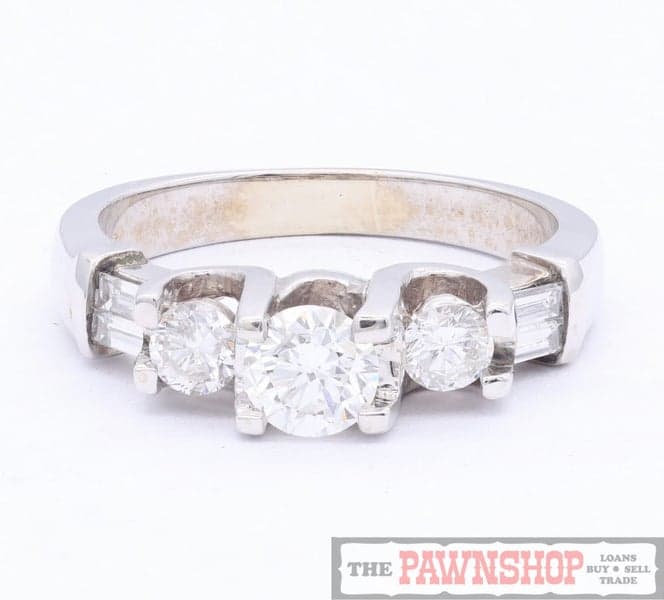 3-Stone Diamond 14CT White Gold Ring