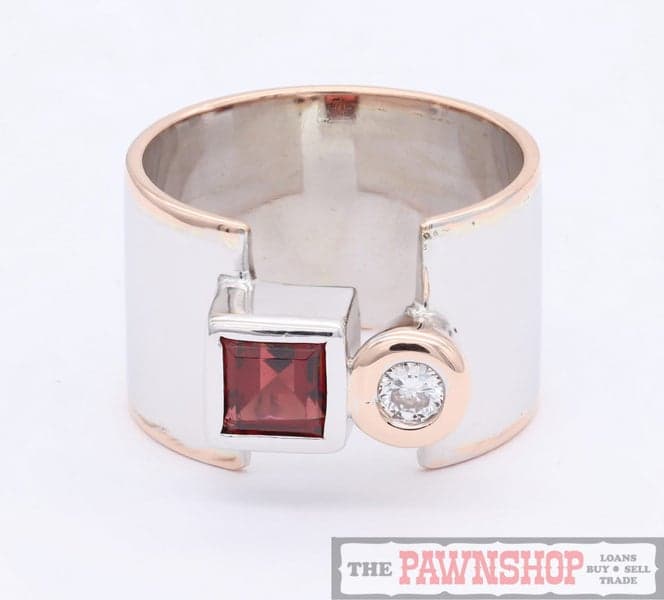 Handmade 0.50ct Garnet and 0.10ct Diamond Dress Ring - $3,800