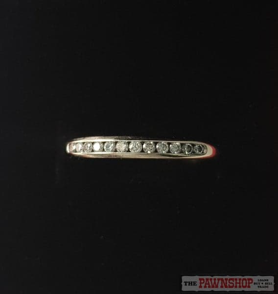 Wedding Band with 0.15 Carat TW of Diamonds in 10kt White Gold