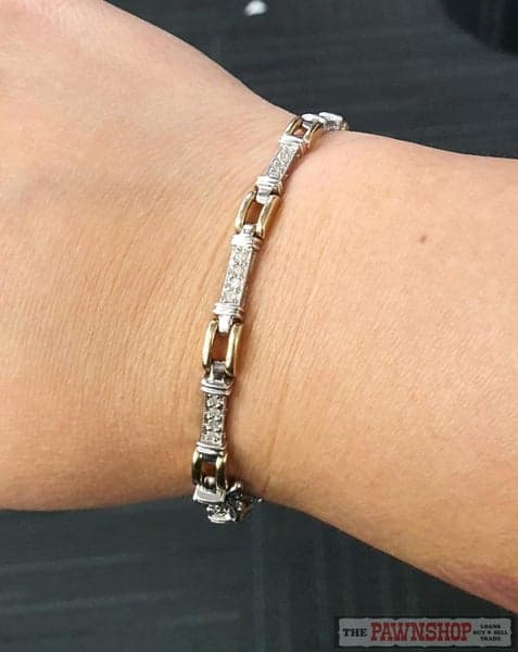 0.40ct TWD Diamond Bracelet in Two-tone 9ct Gold $3,900