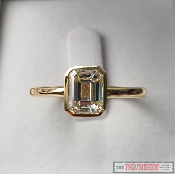 1.00ct TW of Diamond Emerald Cut Solitaire Ring $15,400