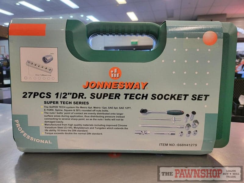 Jonnesway 27pcs 1/2" Drive Super Tech Socket Set