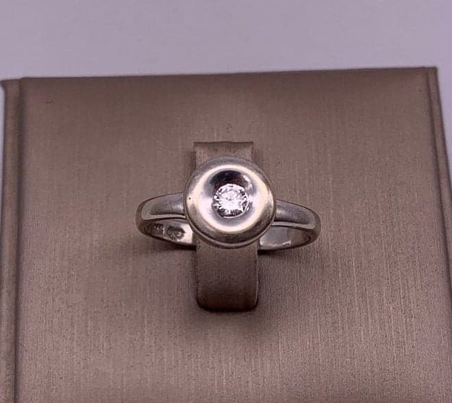 14ct White Gold 0.10ct Diamond Solitaire Ring ~ $2,700!
