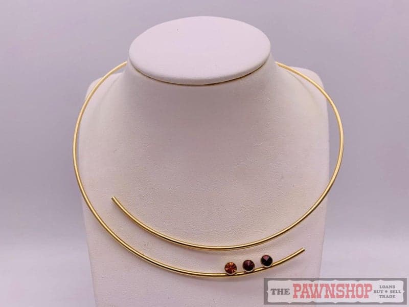 14ct Yellow Gold Citrine Collar Necklace ~ $9,600!