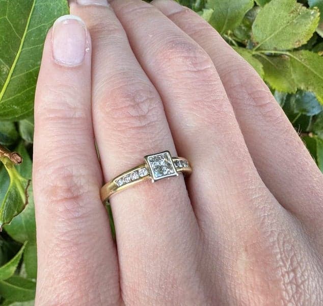 18ct Yellow Gold 0.50ct TDW Diamond Princess Cut Dress Ring ~ $4,200!