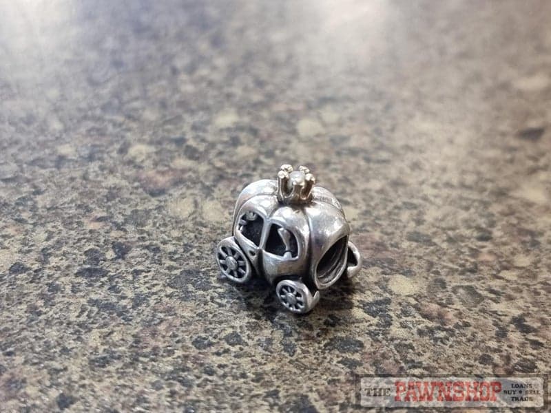 Pandora Royal Carriage Silver and 14k Gold Pearl