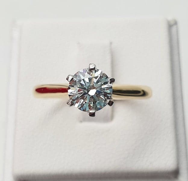 1.11ct TWD Laboratory-Grown Diamond Solitaire Ring in 18ct Yellow Gold $6,500