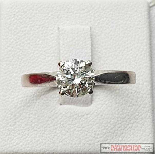 1.13 Carat Diamond Solitaire Ring in 18ct White Gold $9,500