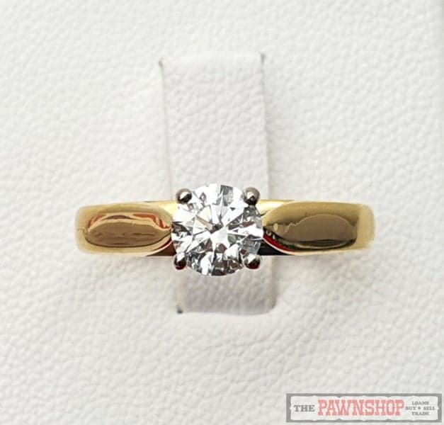 0.50ct TWD Solitaire Diamond Ring in 18ct Yellow Gold $6,250