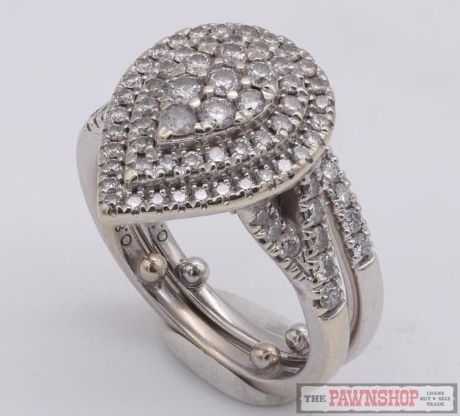 14ct White Gold 1.00ct TDW Diamond Bridal Ring Set ~ $4,000