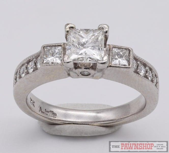 18ct White Gold 1.52ct TDW Diamond 3 Stone Ring ~ $9,500