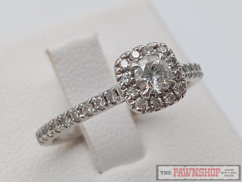 0.50ct TDW Diamond Cluster Ring in 14ct White Gold $3,000