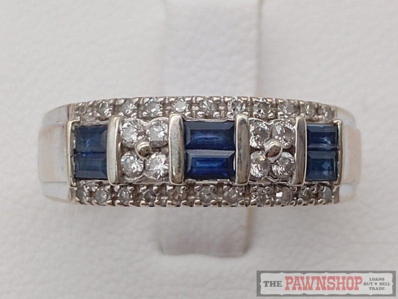 Sapphire and Diamond Dress Ring in 10ct White Gold $1,900