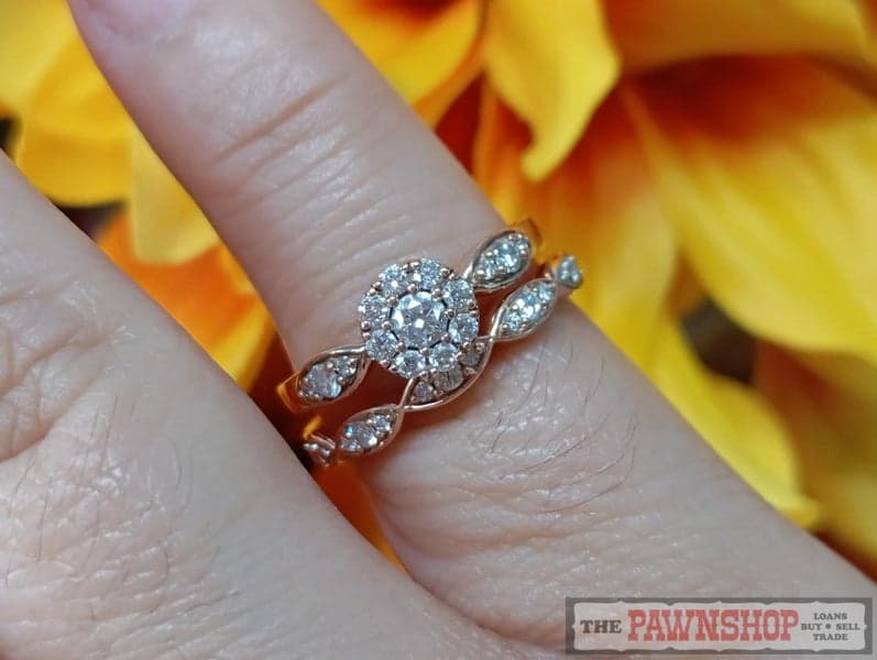 0.40ct TDW Diamond Bridal Ring Set in 10ct Rose Gold $2,000