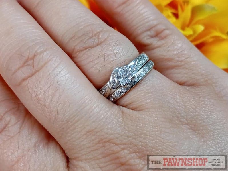 0.50ct TDW Diamond Bridal Ring Set in 10ct White Gold $2,200