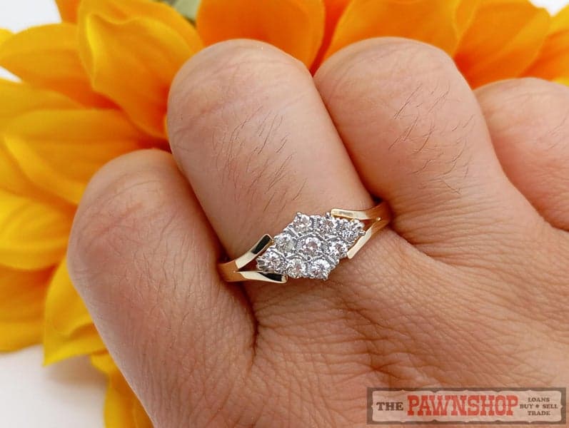 Handmade 0.50ct TDW Diamond Cluster Ring in 18ct Yellow Gold $7,000