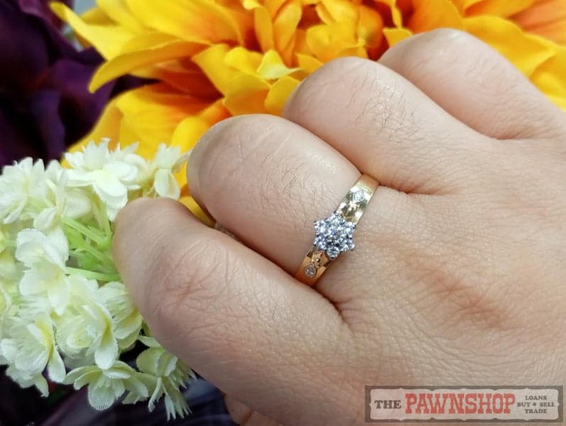 0.25ct TDW Diamond Cluster Ring in 18ct Yellow Gold $3,600