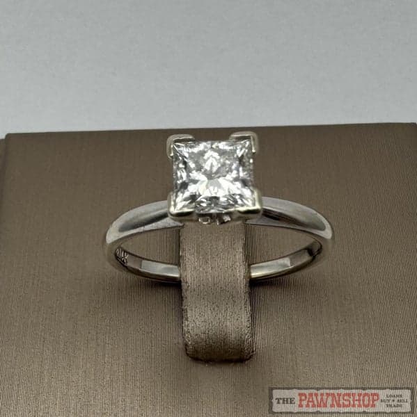 14ct White Gold 1ct Princess Cut Diamond Ring ~$8,000!
