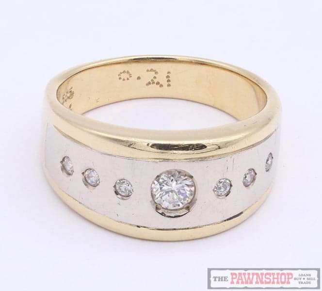 14ct Yellow Gold Diamond and Cubic Zirconia Dress Ring ~ $3,800