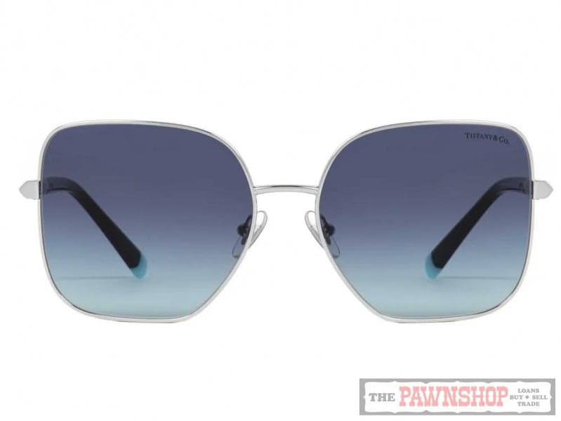 Tiffany Wheat Leaf TF 3078B Silver/Blue Shaded (6105/9S) Sunglasses