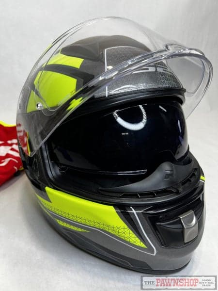 LS2 FF397 Vector Evo Roadster Helmet Titanium Yellow ~ Size XL with Bag