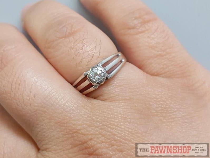 0.15ct TDW Diamond Solitaire Ring in 10ct White Gold $2,300