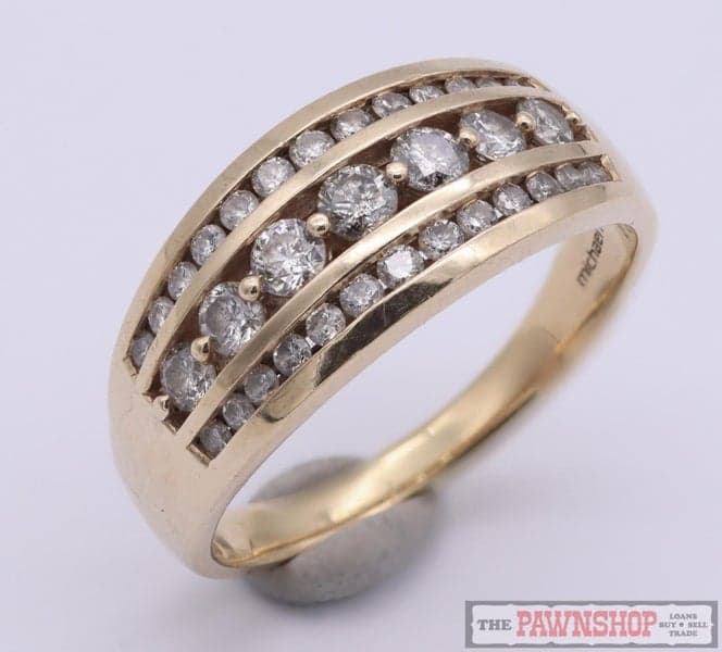 10ct Yellow Gold Diamond Dress Ring TDW 1.00ct ~ $3,900!