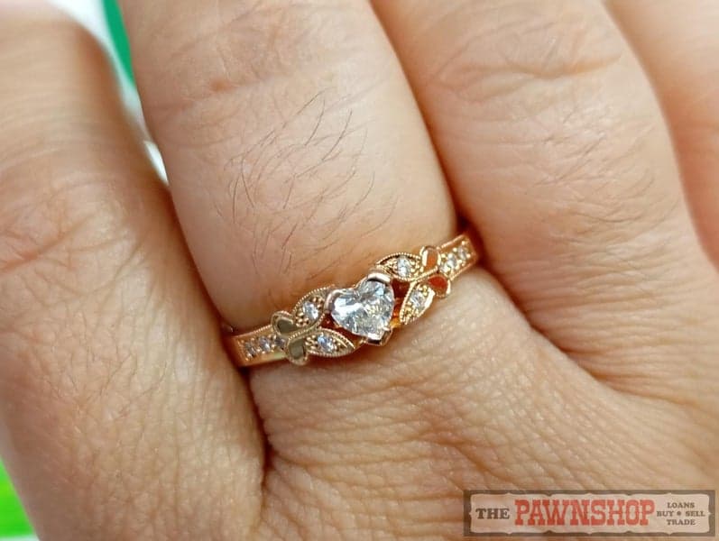 Handmade 18ct Rose Gold 0.50ct TDW Heart Diamond Dress Ring $8,500