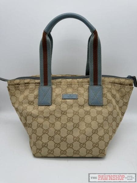 Gucci GG Canvas Sherry Line Tote Handbag