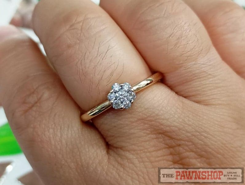 0.30ct TDW Diamond Cluster Ring in 14ct Yellow Gold $3,200