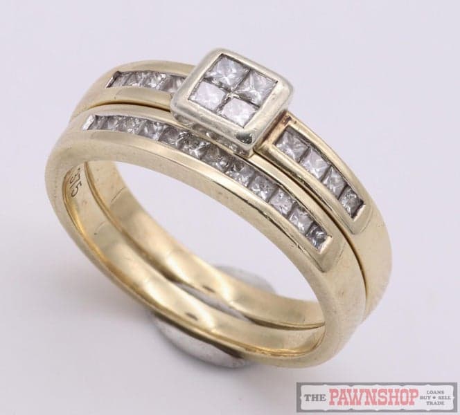 9ct Yellow Gold Diamond Bridal Rings, Set of Two - 0.50cts TDW ~ $3,100!
