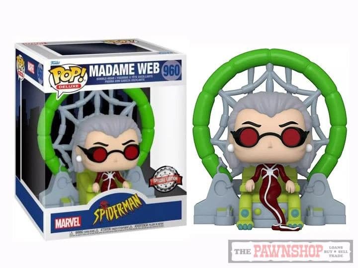 Funko Pop! #960 Deluxe Spider-Man The Animated Series Madame Web Figure 10cm