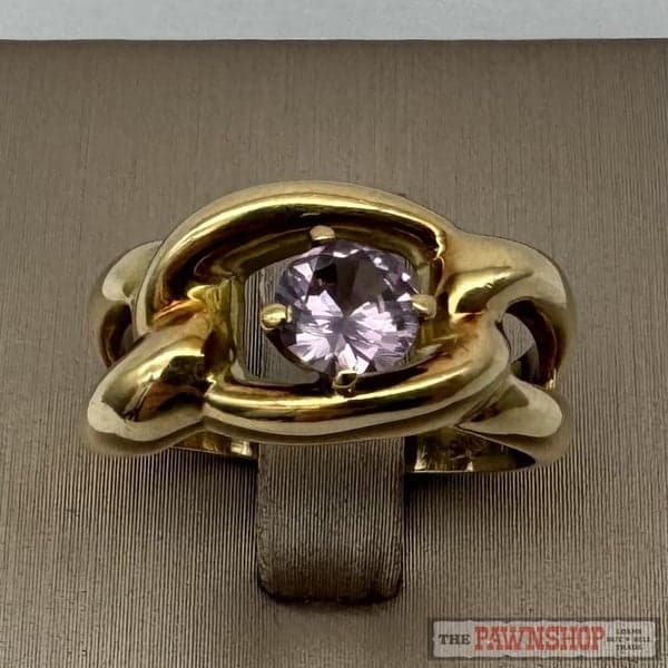 14ct Yellow Gold Pink Sapphire Dress Ring ~ $4,200!