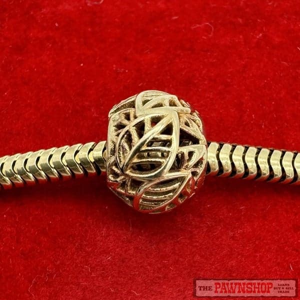 Michael Hill 10ct Yellow Gold Open Leaf Charm