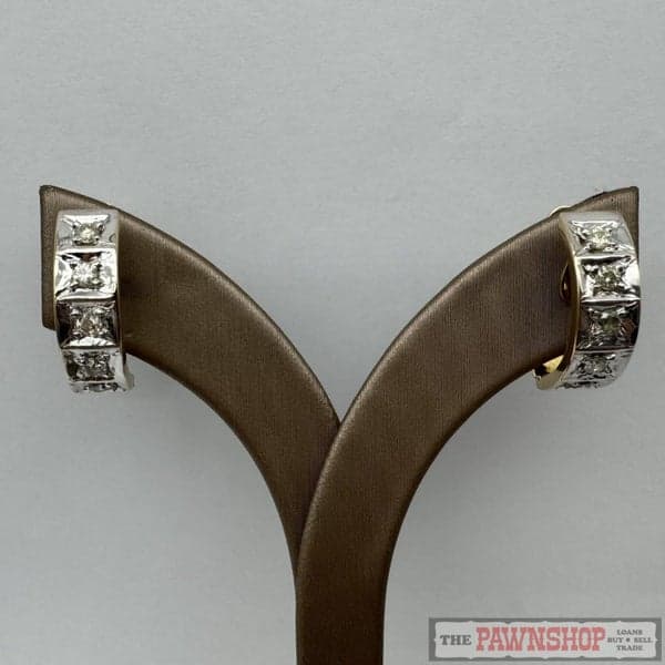 14ct Yellow Gold 0.50ct TDW Diamond Hoop Earrings ~ $4,900!