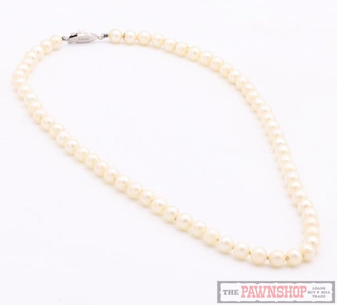 Akoya Cultured Pearl Necklace 45cm with Sterling Silver Clasp ~ $1,800