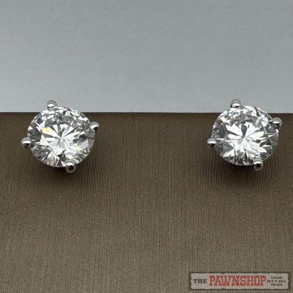 14ct White Gold 2.05ct TDW Lab-Grown Diamond Stud Earrings ~ $5,200!
