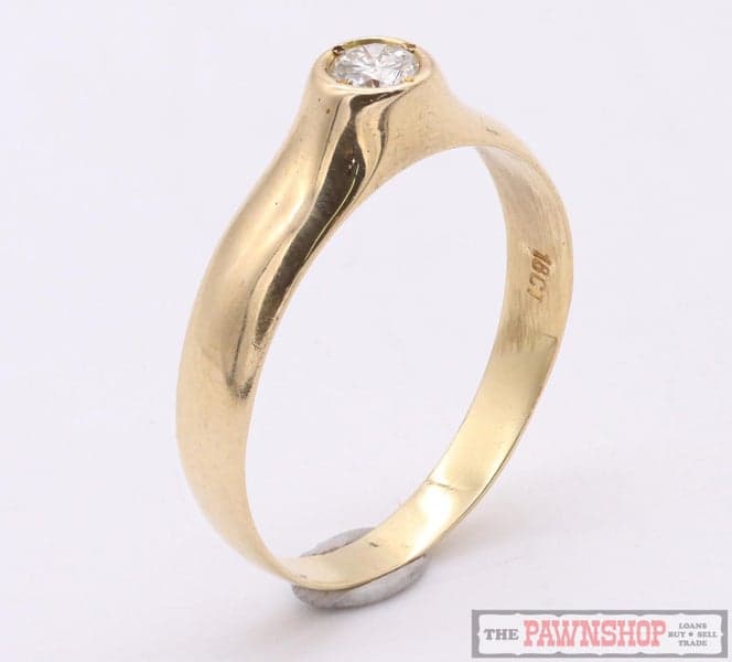18ct Yellow Gold Diamond Solitaire Ring 0.15ct TDW ~ $3,600!