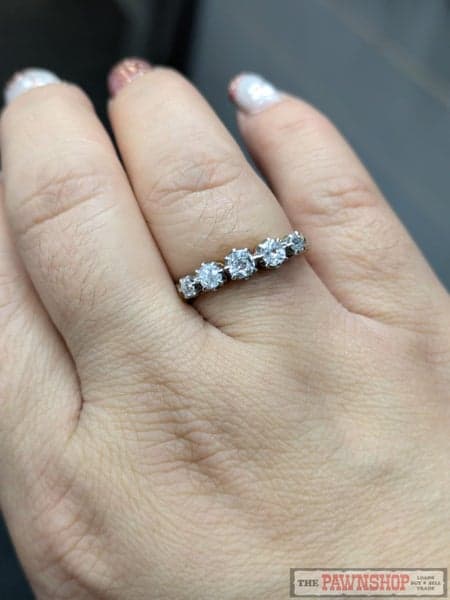 Handmade 0.75ct TDW Five Stone Diamond Ring in 18ct and Platinum $6,900