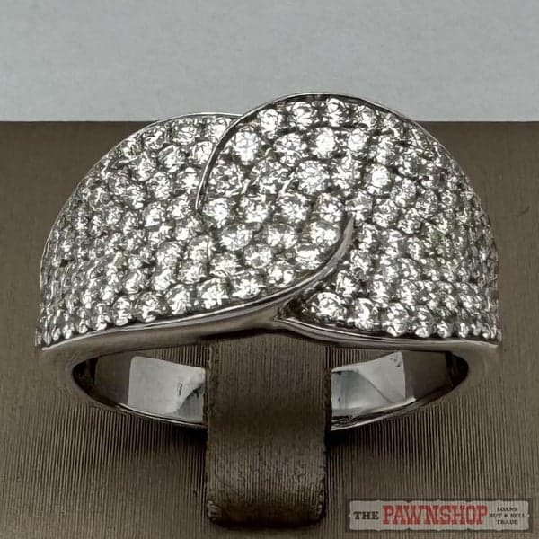 18ct White Gold 2.0ct TDW Diamond Crossover Dress Ring ~ $15,200!