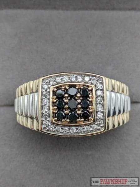 0.75ct TDW Diamond 'Rolex Link' Style Dress Ring in 10ct Yellow Gold $3,100