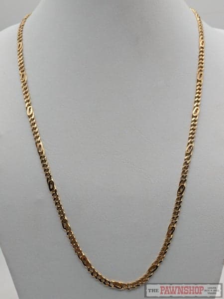 Figaro Link Chain in 9ct Yellow Gold 17.50 Grams