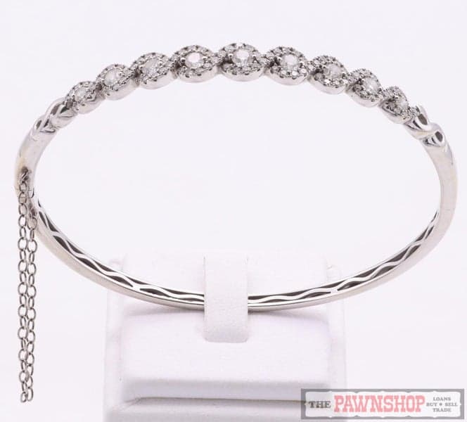14ct White Gold Michael Hill Diamond Hinged Bangle 1.50ct TDW ~ $9,300!