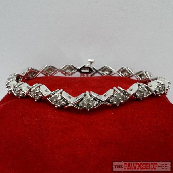 14ct White Gold 2.0ct TDW Diamond Bracelet ~ $14,000!