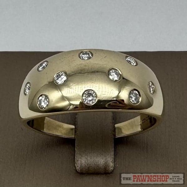 9ct Yellow Gold Diamond Dome Ring ~ $4,900!
