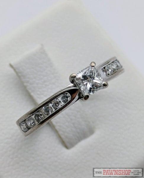 CLEARANCE!! 0.25ct Princess Cut Diamond Solitaire Ring in 14ct White Gold $2,500