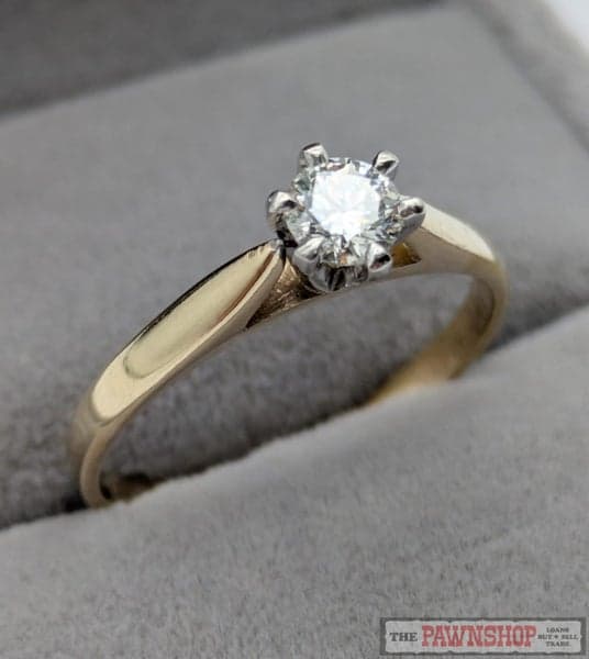 CLEARANCE!! 0.25ct Diamond Solitaire in 9ct Yellow Gold $2,600