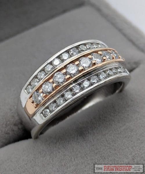 CLEARANCE!!! 0.80ct TDW Diamond Dress Ring in 10ct White and Rose Gold $3,300