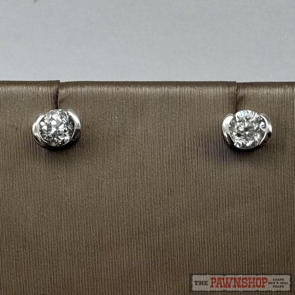 18ct White Gold 0.50ct TDW Diamond Stud Earrings ~ $4,500!