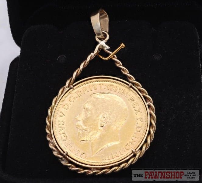 9CT Yellow Gold English Sovereign Coin Pendant